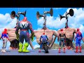 Team Spiderman & Spider Hulk & Spiderman 2099 FOUND Biggest SIREN HEAD Challenge - GTA V MODS