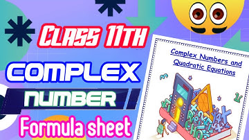 | Formula Sheet| Complex number and quadratic equation | Class 11th| Maths ch 5| @Edustudy_point