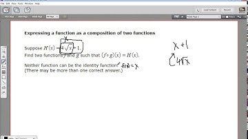 Expressing a function as a composition of two functions