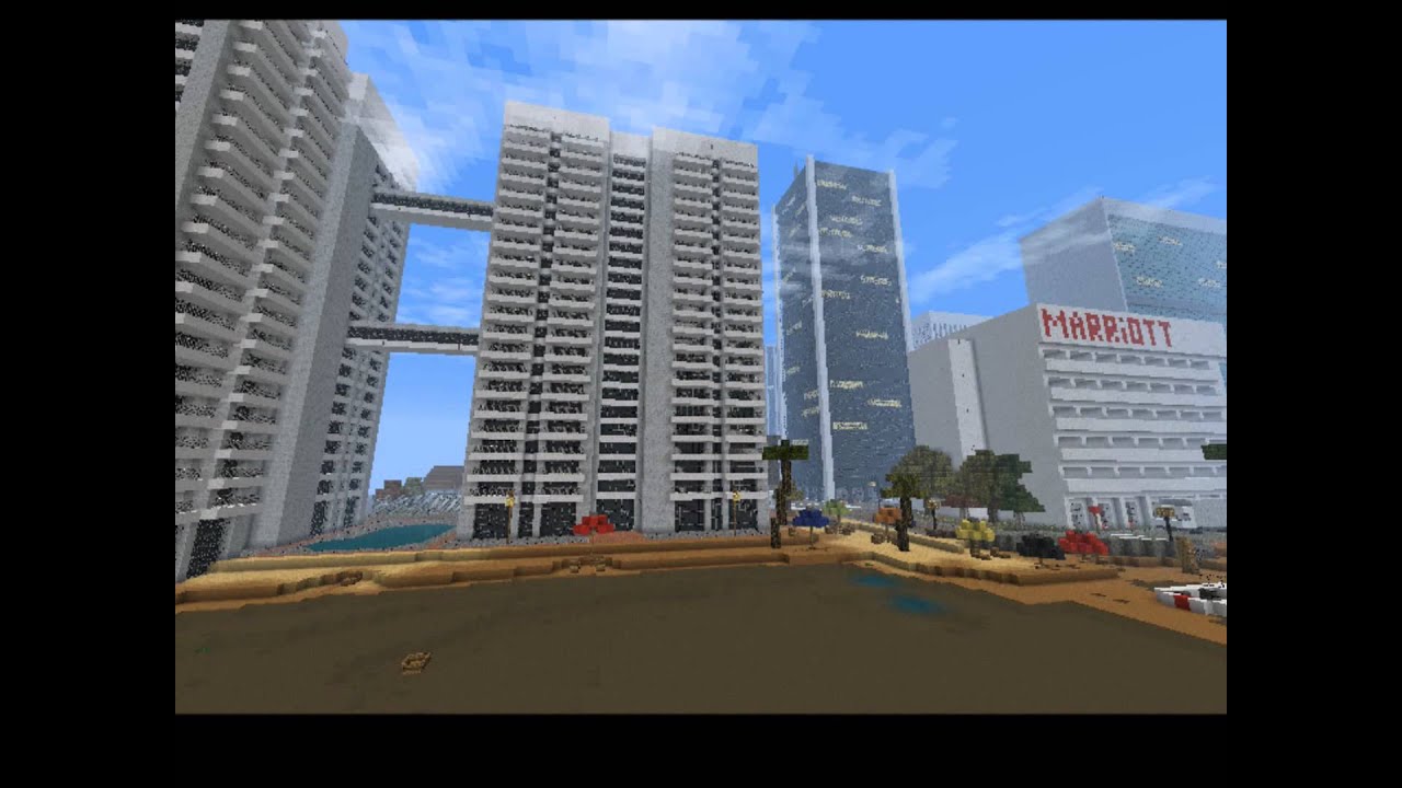 Grande ville Minecraft sur mon serveur YouTube