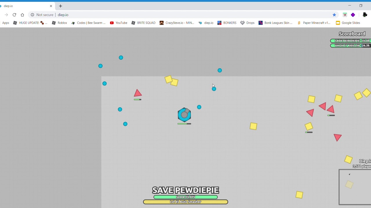 DIep.io: Auto Smasher vs Landmine Part 1