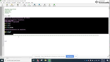 3er vídeo introducción a emu8086 (direccionamiento a memoria)