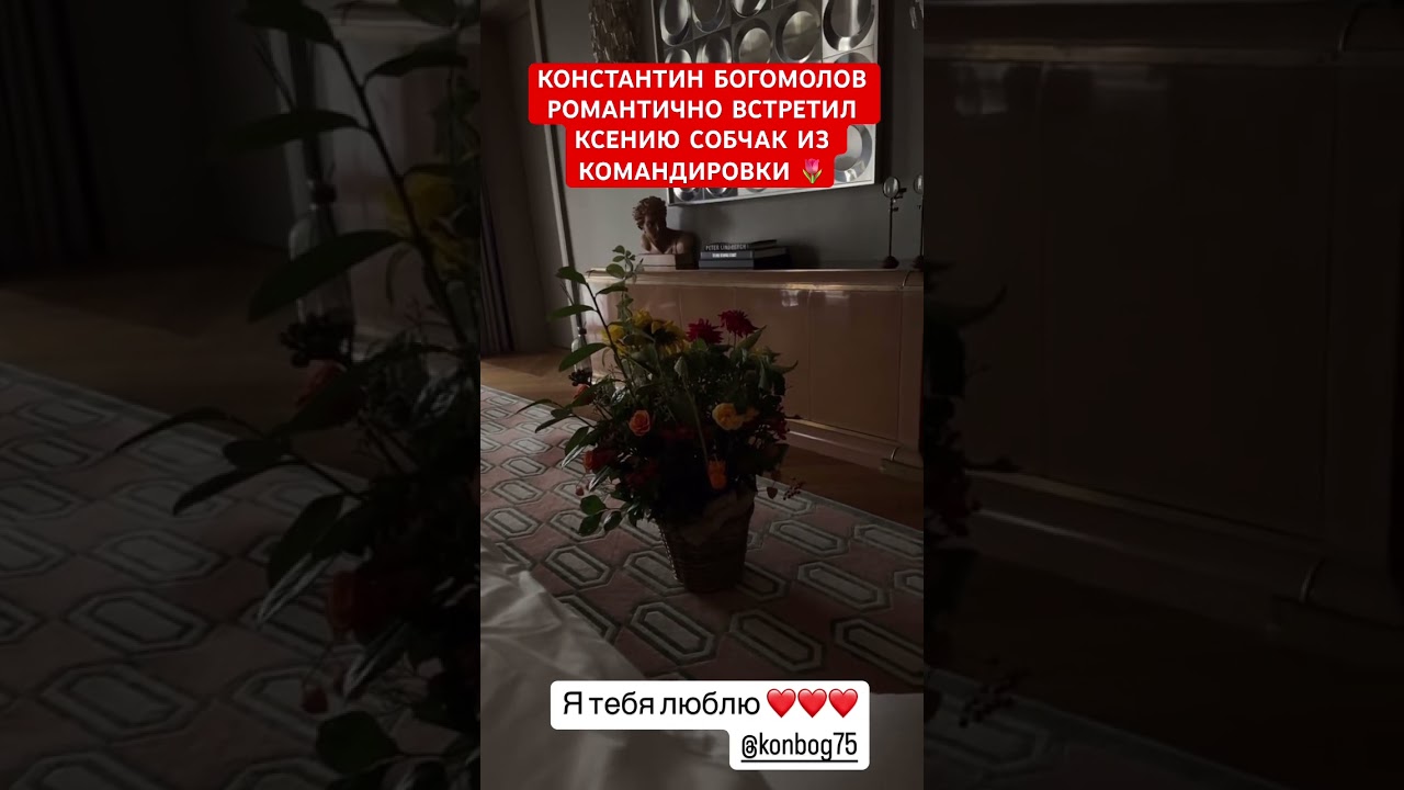 🌷Константин Богомолов романтично встретил жену- Ксению Собчак из командировки