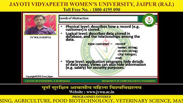 Jayoti Vidyapeeth - Faculty of Engineering and Technology - Introduction to DBMS