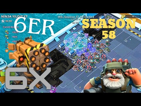 SEASON 58 {HARD BASE!!!} 6X ROCKET LAUNCHER [6ER] Boom Beach Warships