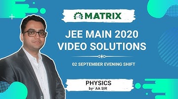 JEE Main 2020 Solutions  2 Sep Shift II Evening  Physics
