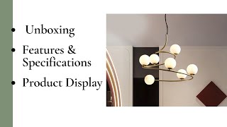 Smartway Lighting Enthral D Led Chandelier, App Control, Voice Ist Google, Alexa, 3-Color