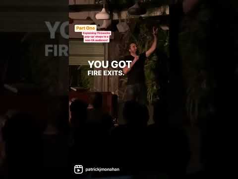 BANTER STANDUP COMEDY: Live show! UK comedian Explaining fireworks night to an international crowd!