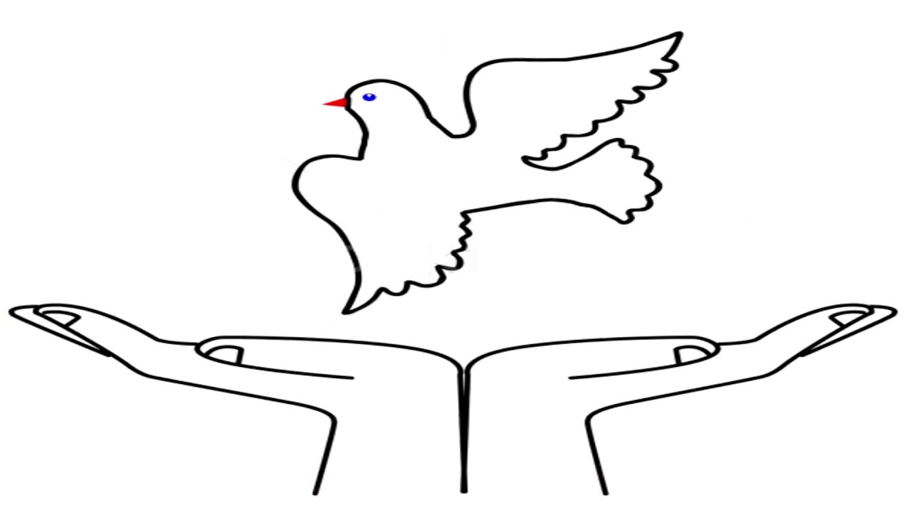 Голубь с флагом россии рисунок