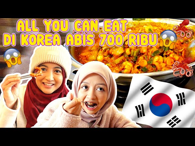 MAKAN ALL YOU CAN EAT GURITA DI KOREA !! KAGET SEGINI BANYAK 😱 class=