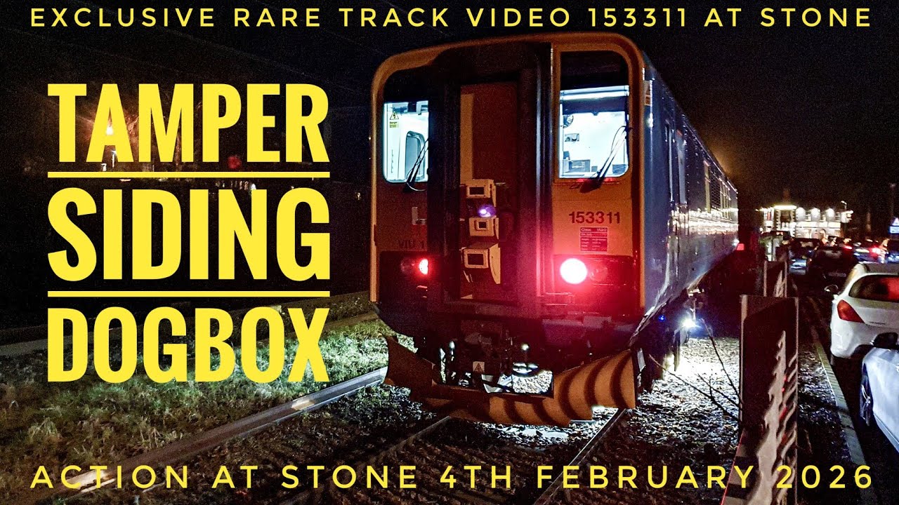 TAMPER SIDING DOGBOX STONE WCML *Exclusive rare track video* 153311 NR Inspection Train 4.2.2026