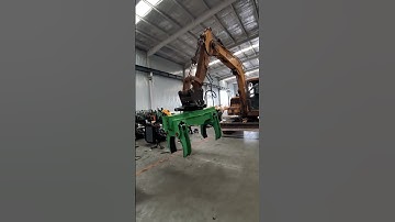 Excavator pole clamps, pole erecting tools, fully automatic cement loading tools, excavator