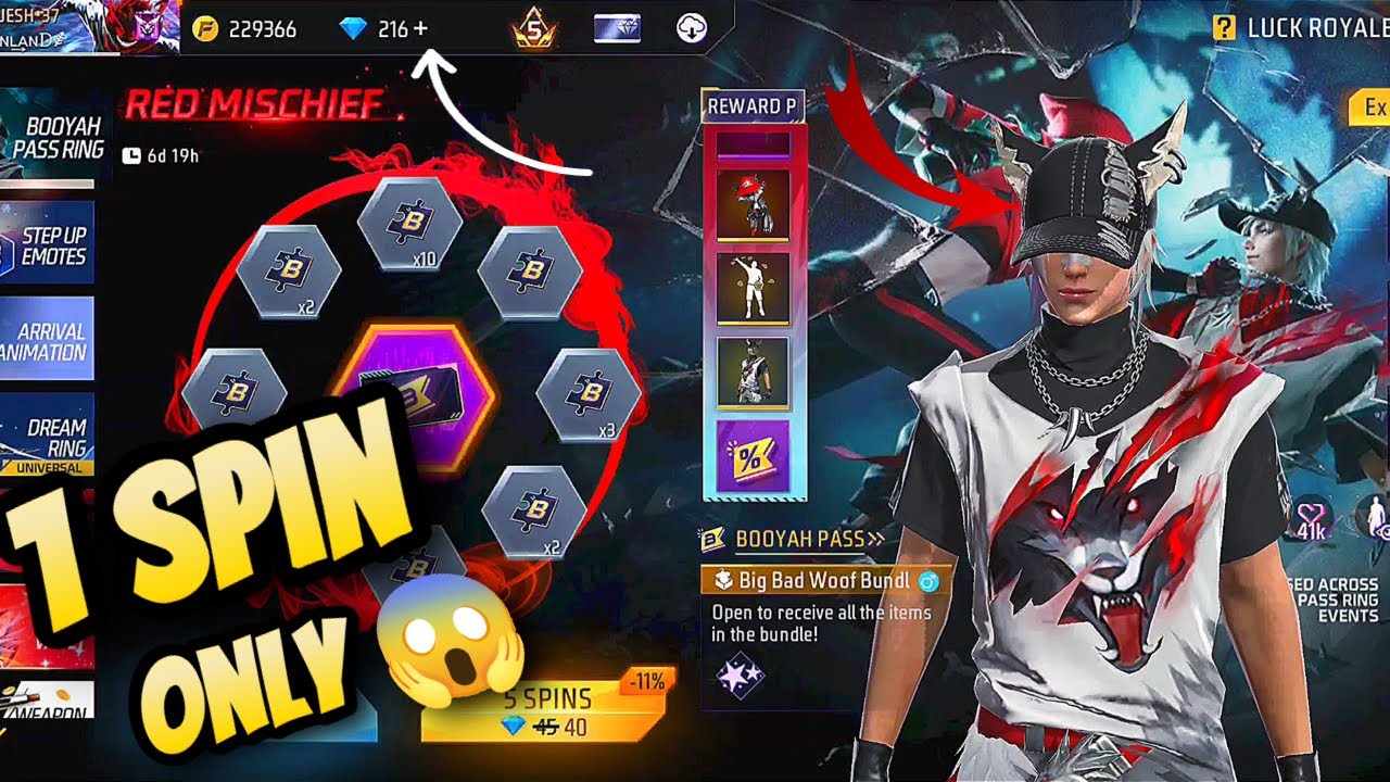 😱 1 SPIN MEIN MIL GAYA? RED MISCHIEF BUNDLE!? | FFBOSS - YouTube