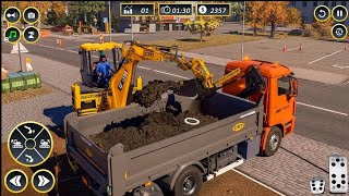 Real City Construction Simulator 3D || City Road Builder Excavator Trucks 2026 || Android Gameplay screenshot 2