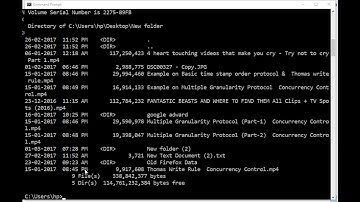 Windows Command Line Tutorial   2   Listing Files