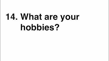 English Lessons: 20 QUESTIONS ABOUT YOU (present simple tense)