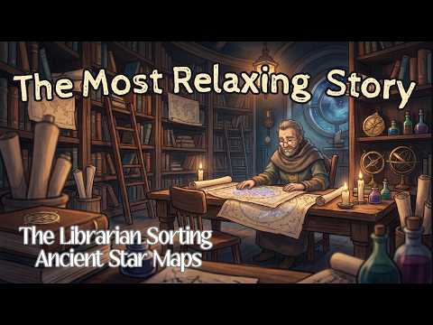 Fall asleep to the CALMEST VOICE 🌧️ 🌙  | The Librarian Sorting Ancient Star Maps 💫 | Sleepy Tales