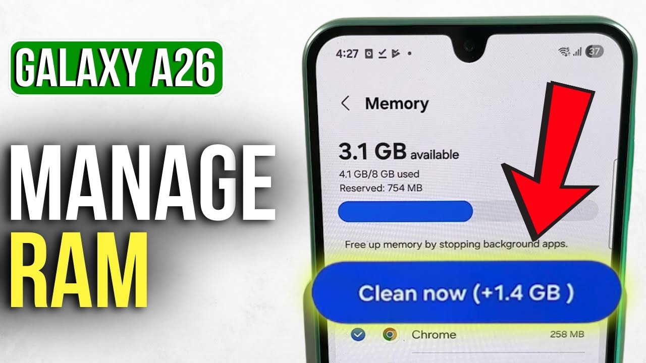 How to Free Up and Check RAM on Samsung Galaxy A26 - Step-by-Step