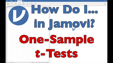 How do I... DO A ONE-SAMPLE T-TEST in Jamovi? (2022)