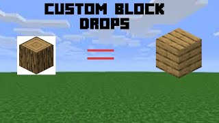 Minecraft How To Make Custom Block Drops | Xbox One, PS4, Windows 10, MCPE