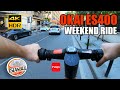 "HOP" Okai ES400 Electric Scooter To Rent - Istanbul Weekend Ride (Environment Sound Only) 4K