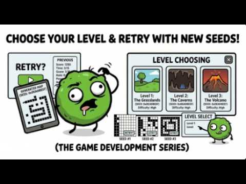 I made snake game but add level and retry