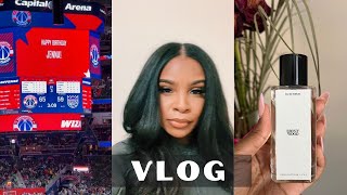 VLOG: COME TO THE GYM WITH ME  | HOW I ADD BODY TO MY SILK PRESS | GALENTINE&#39;S NIGHT AT WIZARDS GAME