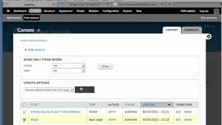 Drupal 7 - Managing Content