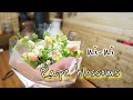 花屋の仕事【spring bouquet】春の花菜の花を花束にアレンジメント　お花屋さんがフラワーアレンジメントを作るルーティン