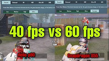 60fps vs 40fps 1v1 tdm | Snapdragon 855 vs Helio p90 | who wins ?#headshot #shorts