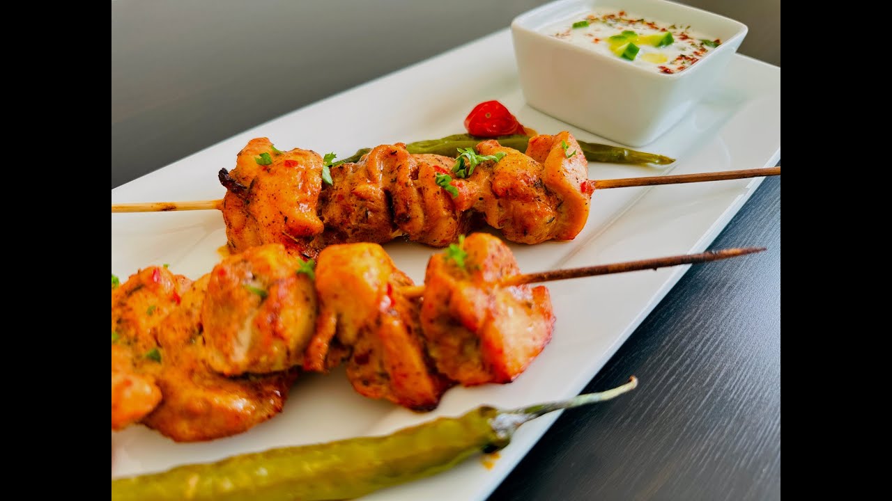 Turkish Chicken Kebab Recipe with special Dip Turkish Shish Kebab
