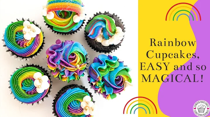 THREE Fun & Easy Ways To Decorate RAINBOW Cupcakes | Chaleese Bakes Cakes