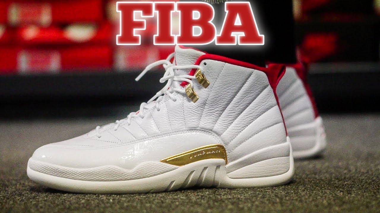 jordan 12 fiba on feet