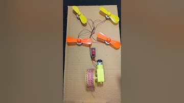 Running Multiple Fan Motor With One BO Gear Generator _ DC Motor #dcmotor #tech #shorts