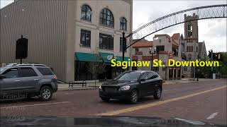A Ride Through Downtown Flint, Michigan, In May, 2022. Court Street, Saginaw Street.