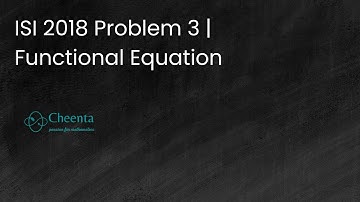 Functional Equation, ISI 2018 Problem 3