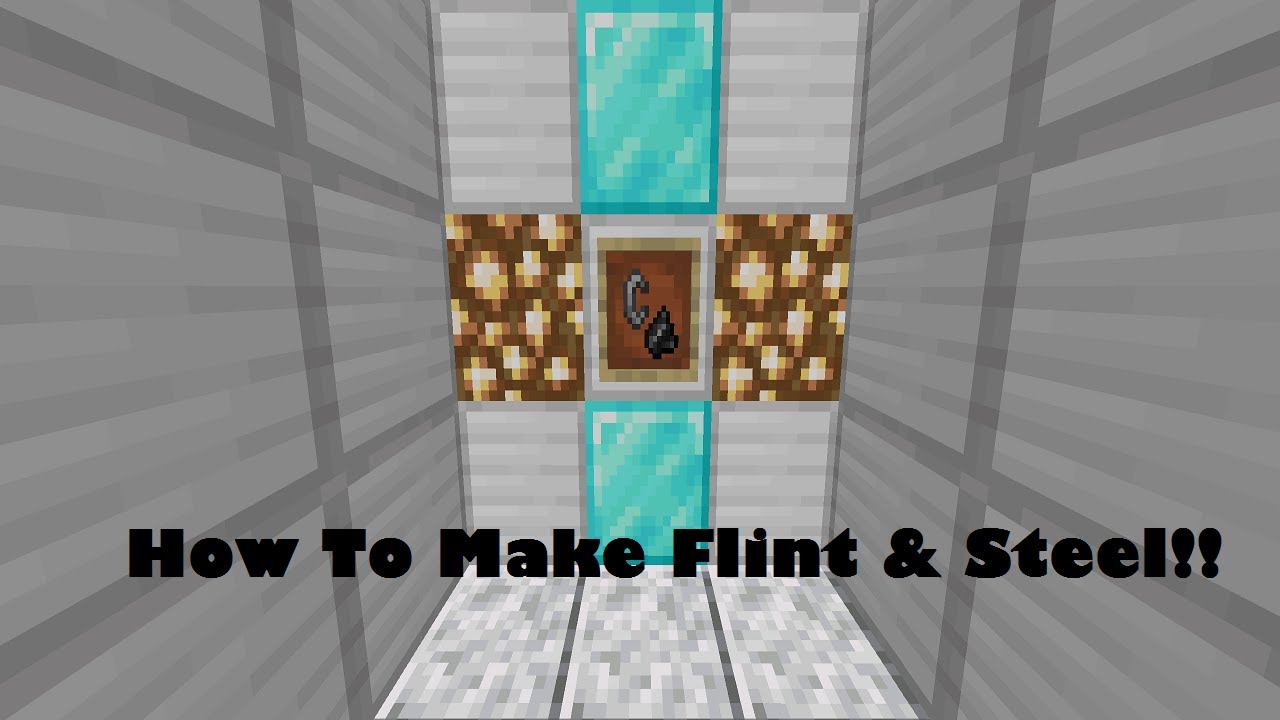 Minecraft Tutorials, How To Make Flint And Steel! - YouTube
