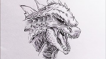 Godzilla x Kong: Supernova Teaser Drawing | Godzilla Drawing Step By Step
