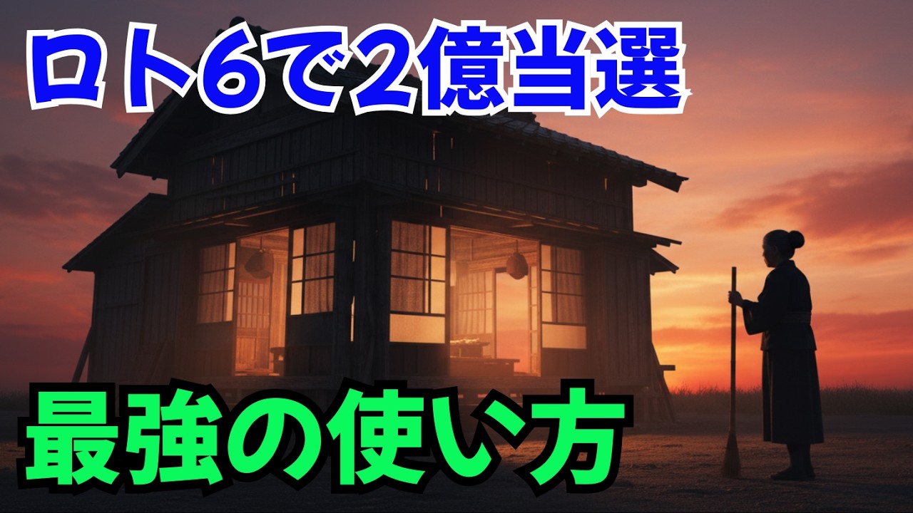 【シニア必見】ロト６で２億当選! 月収9万円の老婆が選んだ最強の老後