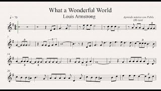 Video thumbnail of "WHAT A WONDERFUL WORLD: Bb inst (clarinete,trompeta,saxo sop/tenor)(partitura con playback)"