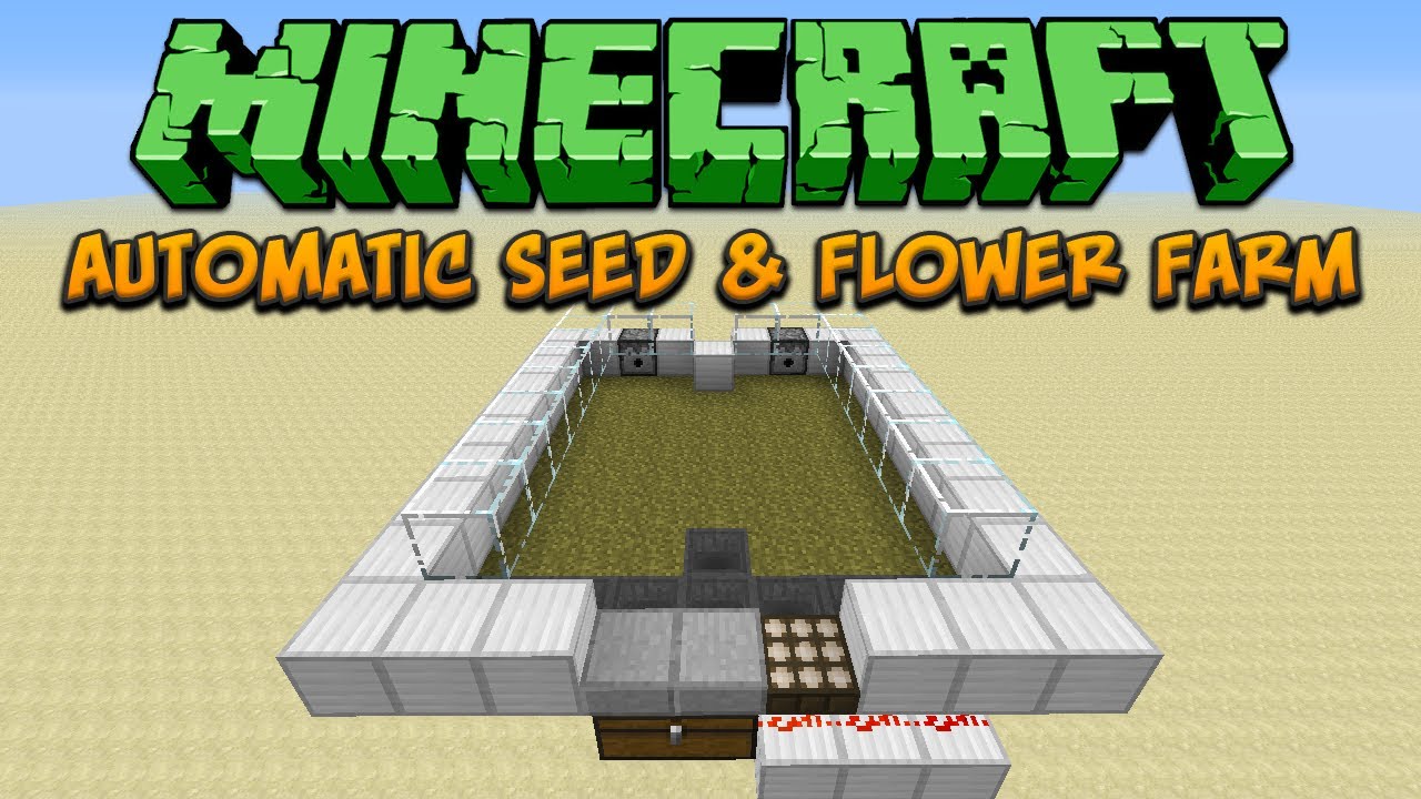 Automatic Seed And Flowers Farm Minecraft Tutorial - YouTube