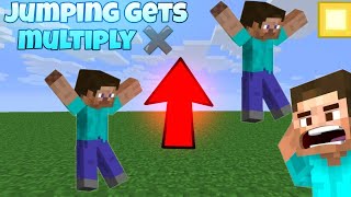 Minecraft but every jump is multiplied ✖️ (watch)