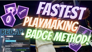 2k22 Best Playmaking Badge Method! (FASTEST) 4+ Badges Per Game!!!