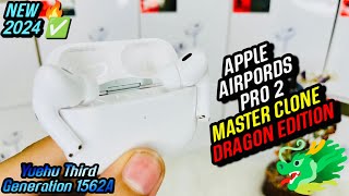 AirPods Pro 2 Master Clone 🐲 (YUEHU 3RD GEN 1562A) With 100% ANC, GPS , AND WIRELESS CHARGING !