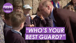 Kids Quiz Prince William on his Favourite Colour and his "Best Guard"