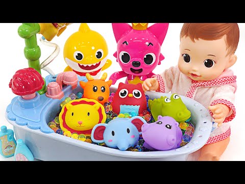 Kongsuni, Baby Shark, Pinkfong <strong>Bath</strong> play! | PinkyPopTOY