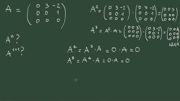 14. Potencia n-ésima ( o de exponente grande) de una matriz cuadrada: caso matriz nula.