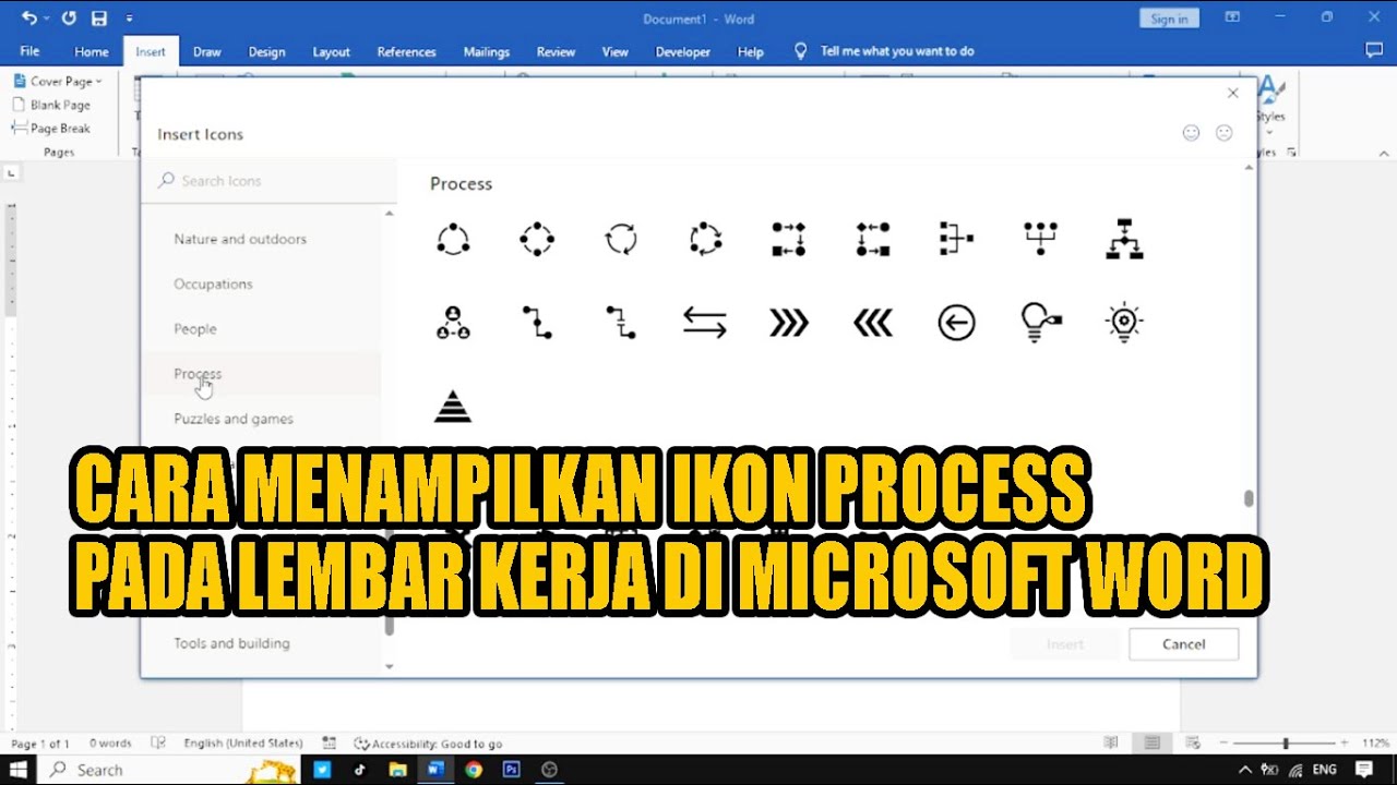 CARA MEMUNCULKAN IKON PROCESS PADA LEMBAR KERJA DI MICROSOFT WORD‼️ ...
