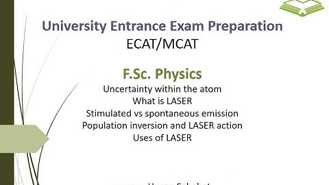 Exam prep – F.Sc. Physics LEC 52: Atomic Spectra (Part 3)