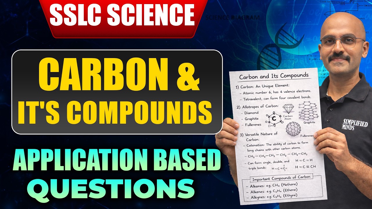 SSLC Science 2026 | Carbon & its Compounds Application Based | Fix Your 80/80! 🚀| SimplifiedMinds